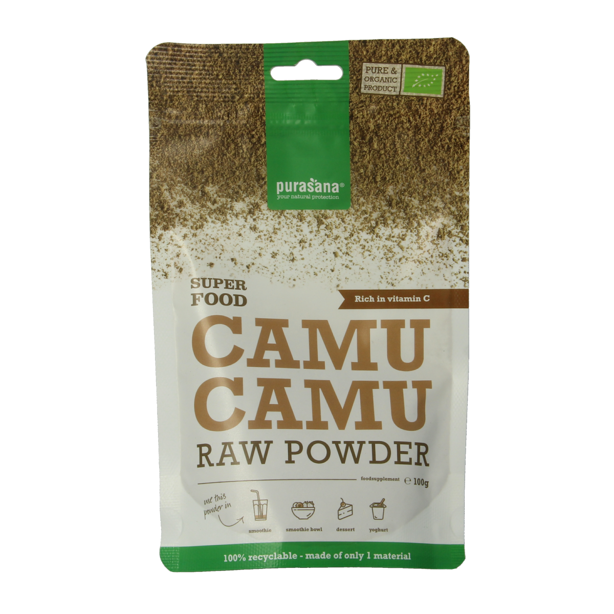 Purasana Camu Camu poeder vegan bio 100.00 Gram