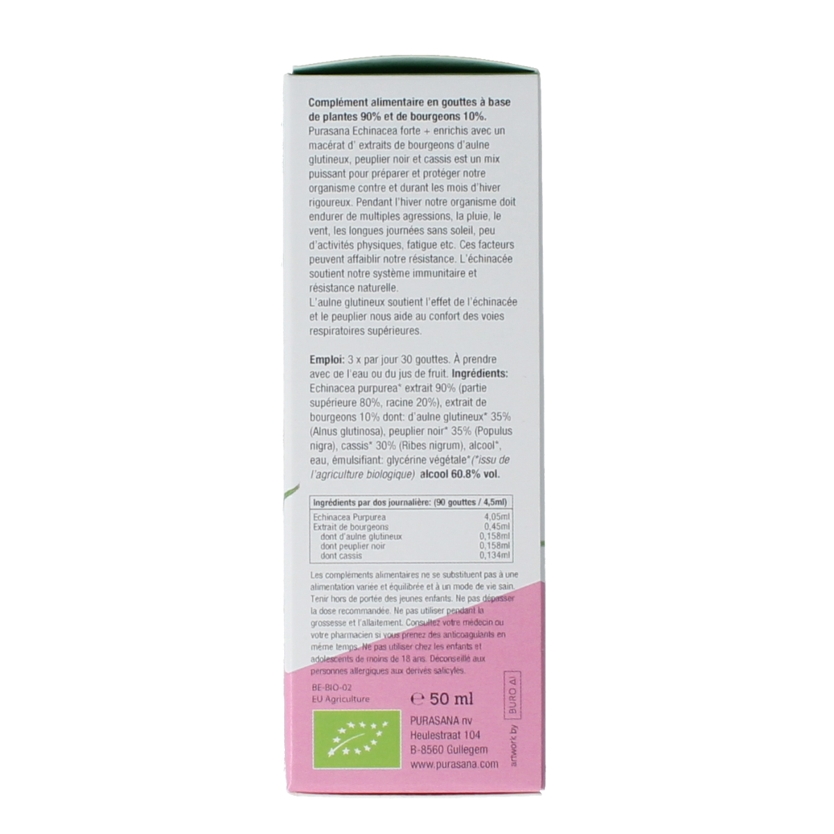 Purasana Echinacea forte + vegan bio  50.00 Milliliter