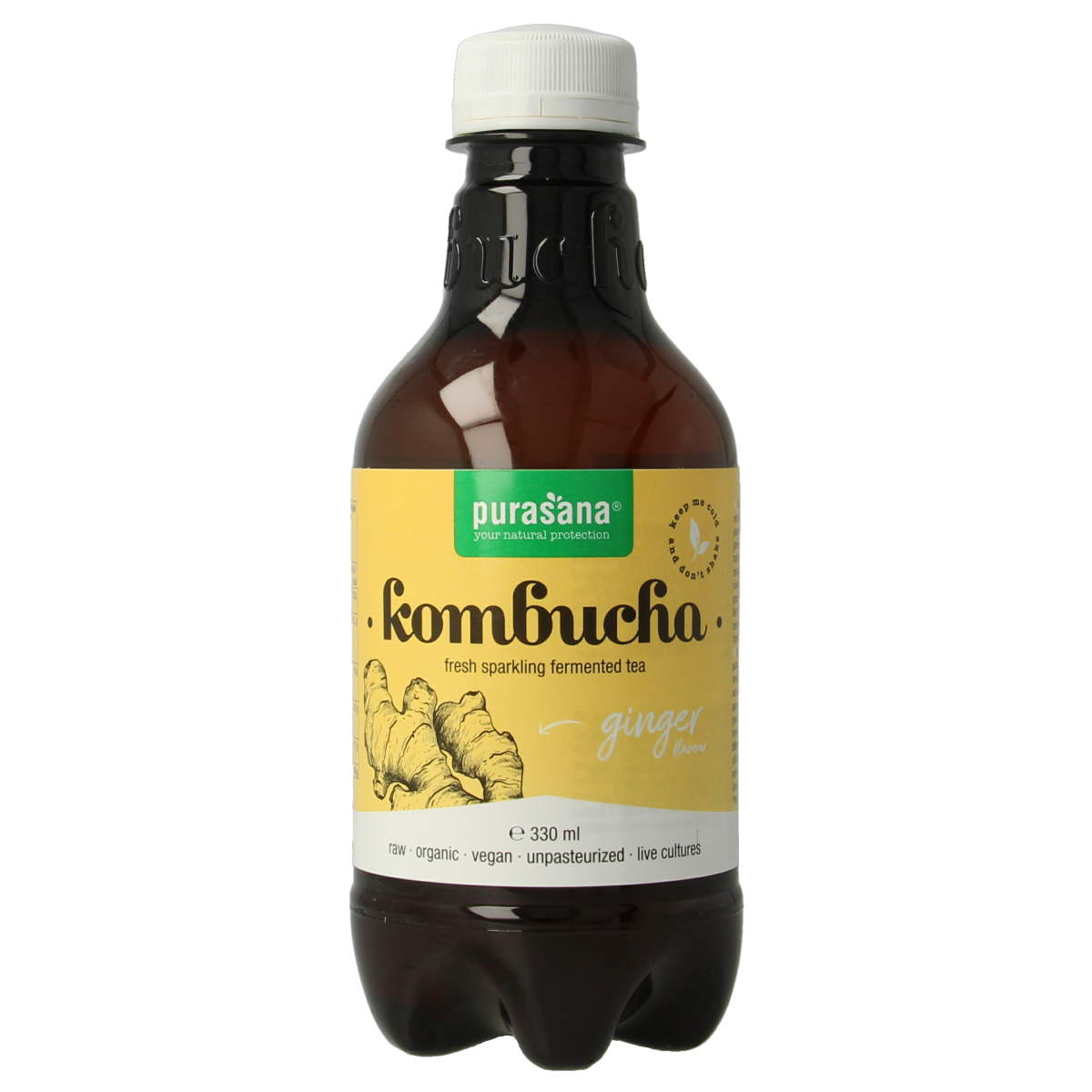 Purasana Kombucha gember vegan bio 330.00 Milliliter