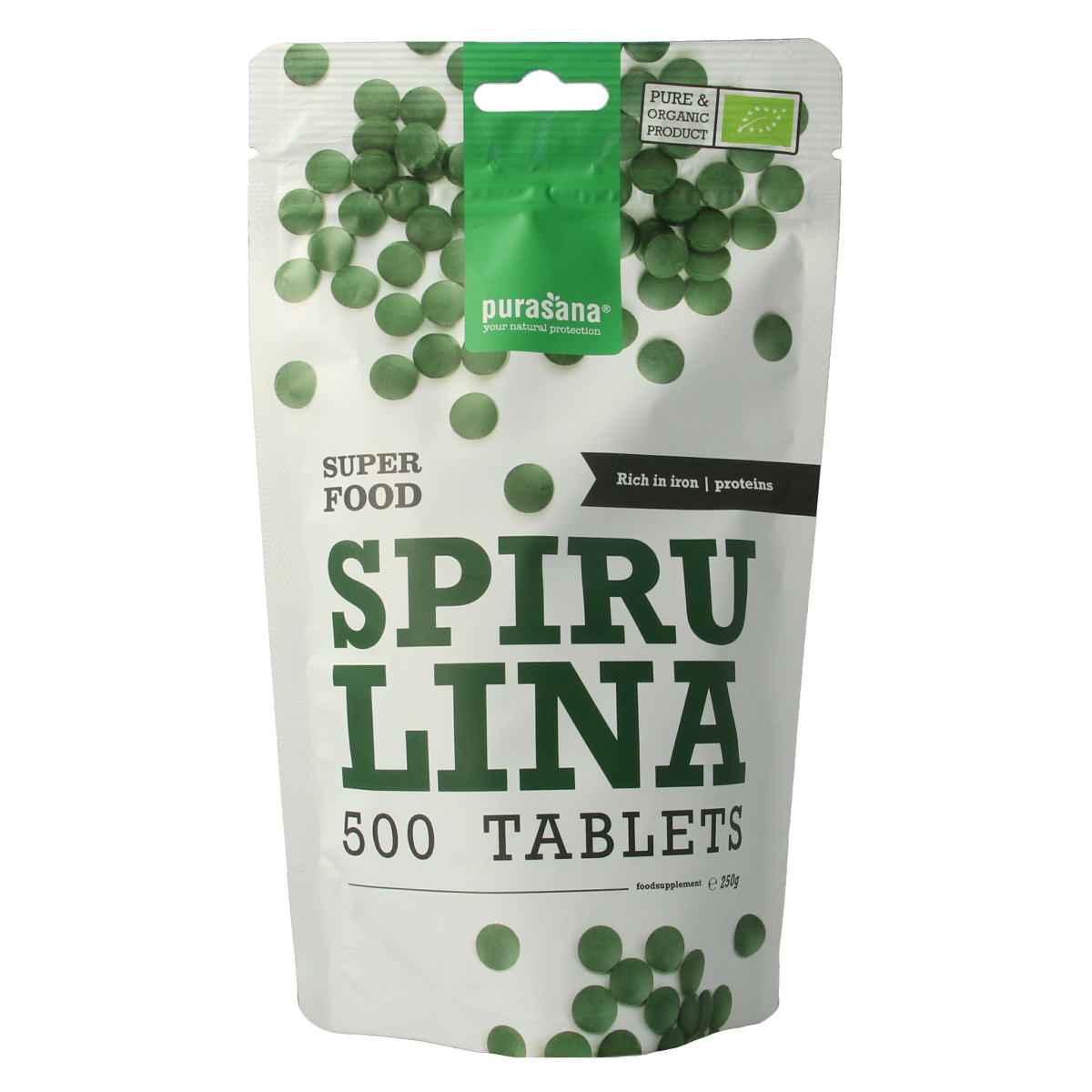 Purasana Spirulina 500mg bio 500.00 Tabletten