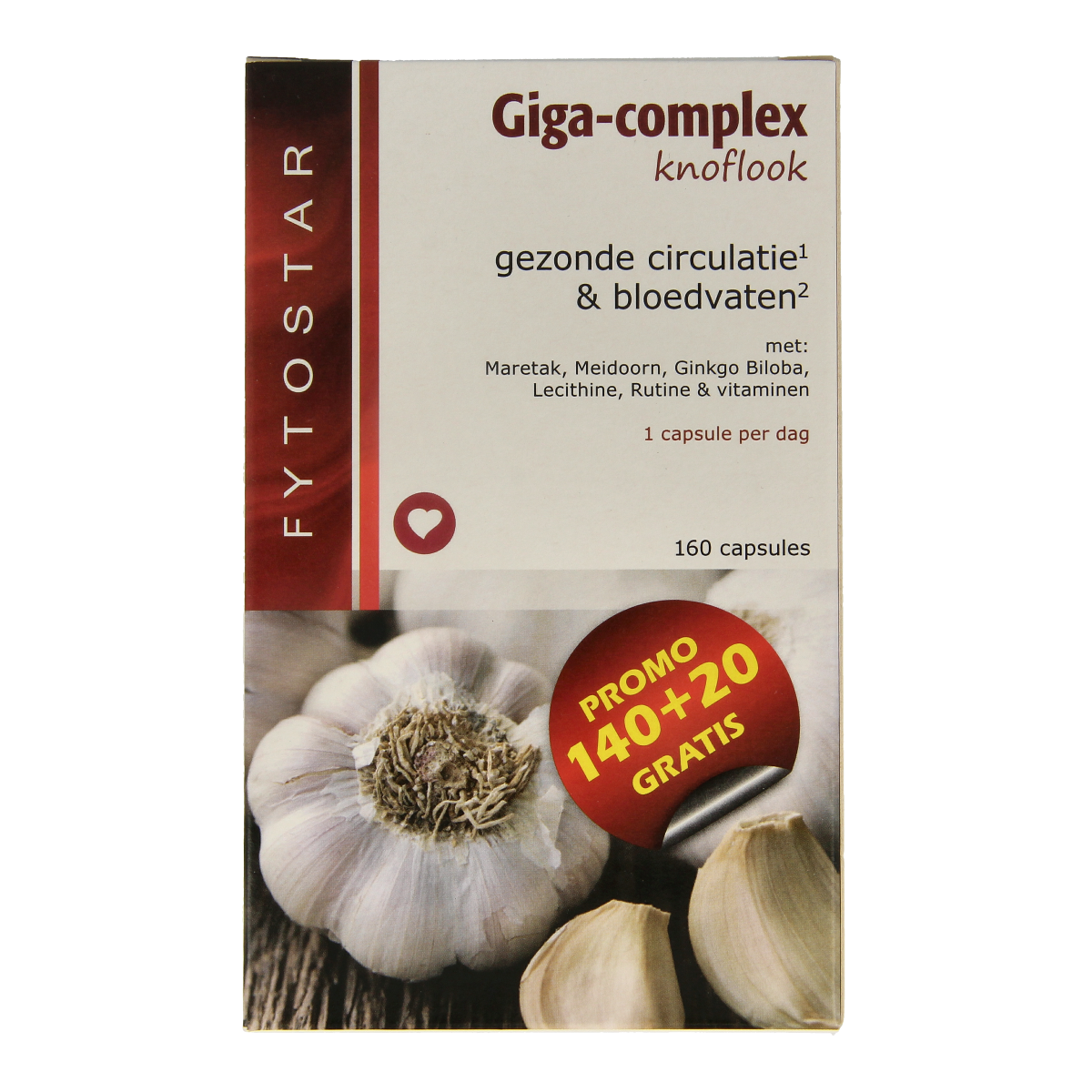 Fytostar Giga complex knoflook 160.00 Capsules