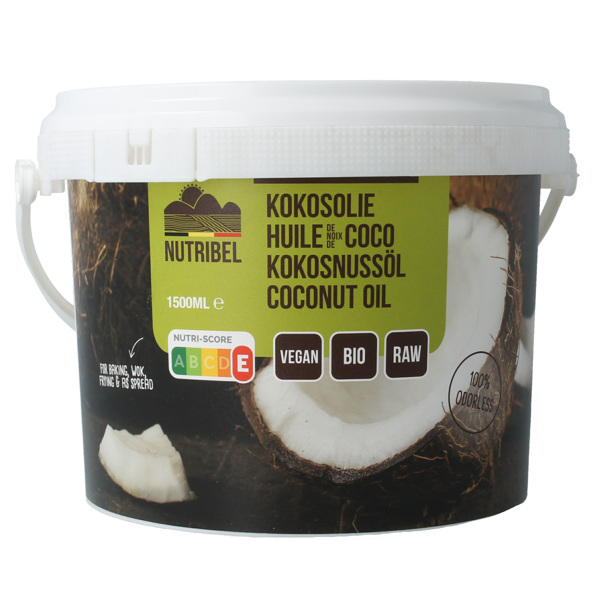 Nutribel Kokosolie geurloos bio 1500.00 Milliliter