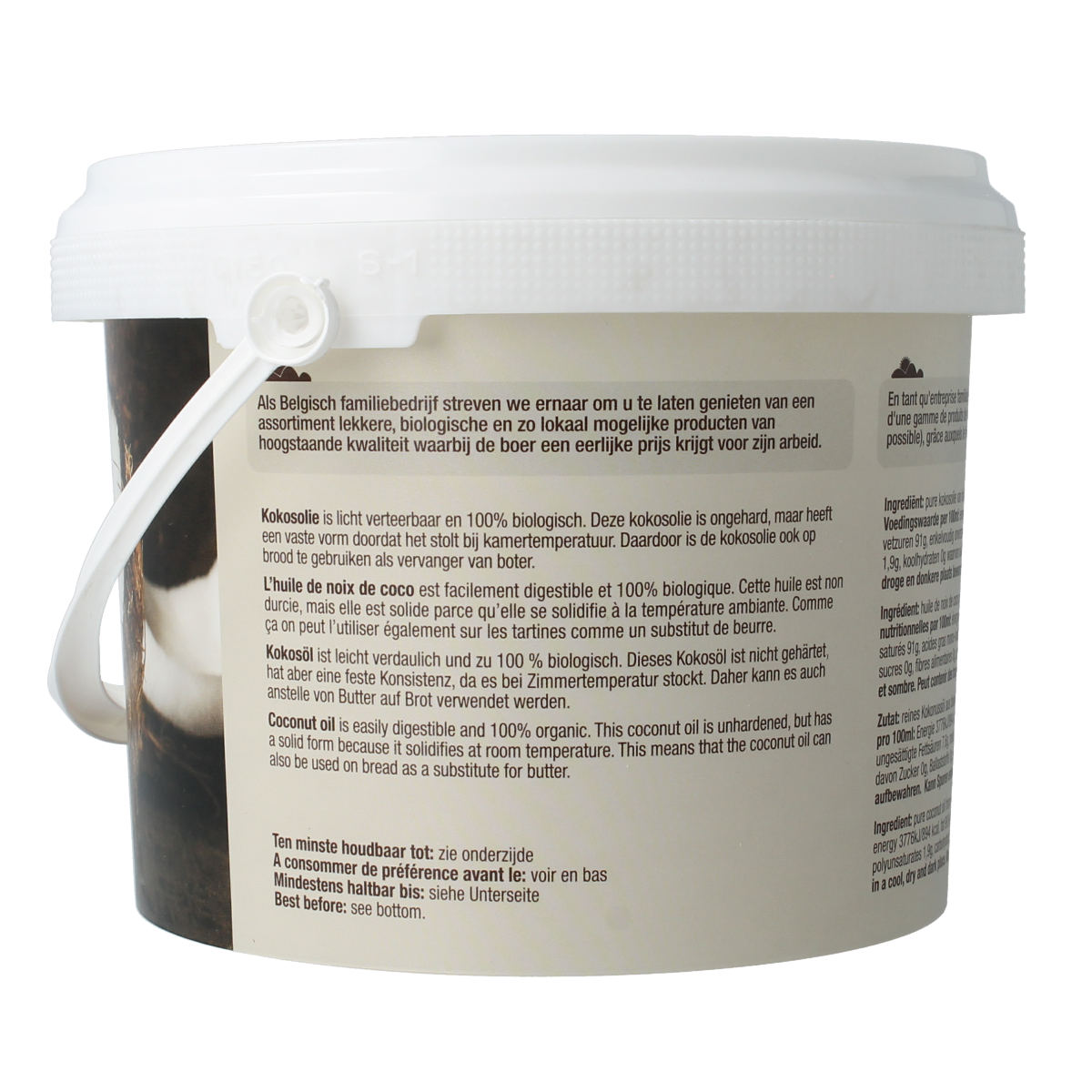 Nutribel Kokosolie geurloos bio 1500.00 Milliliter