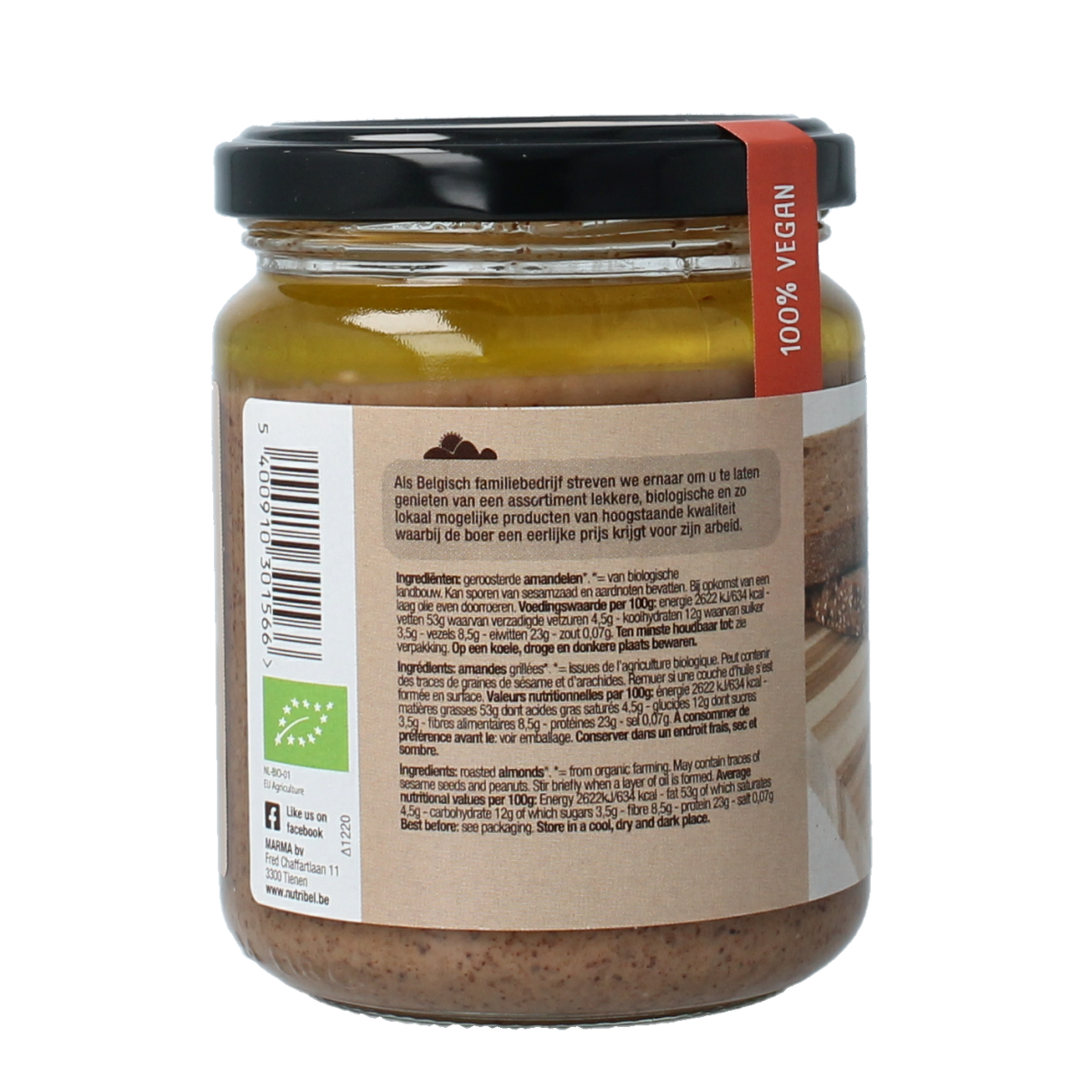 Nutribel Amandelpasta bio 250.00 Gram
