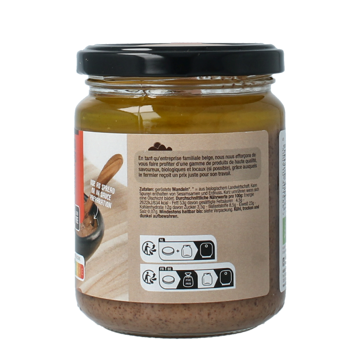 Nutribel Amandelpasta bio 250.00 Gram