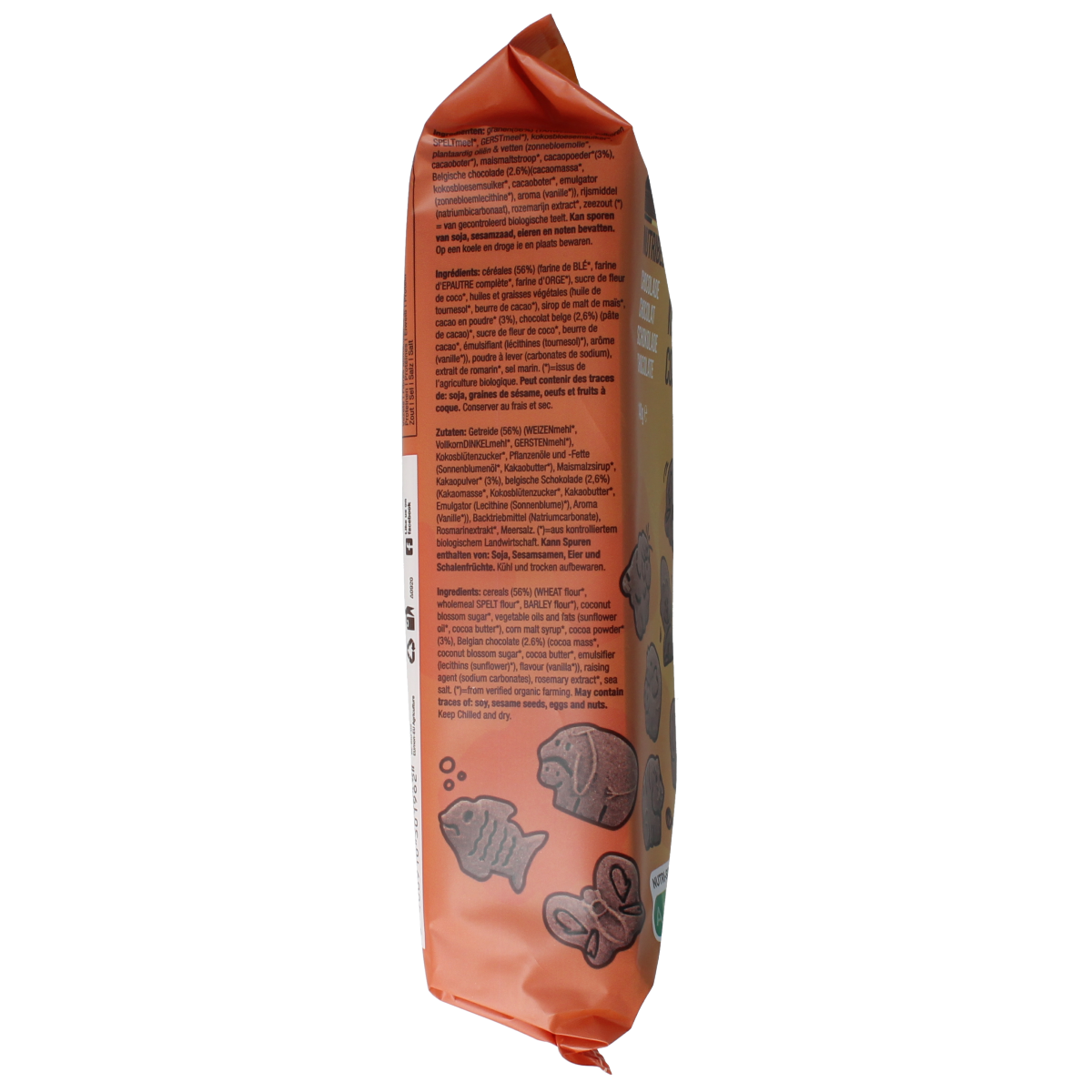 Nutribel Kinderkoekjes chocolade bio 140.00 Gram