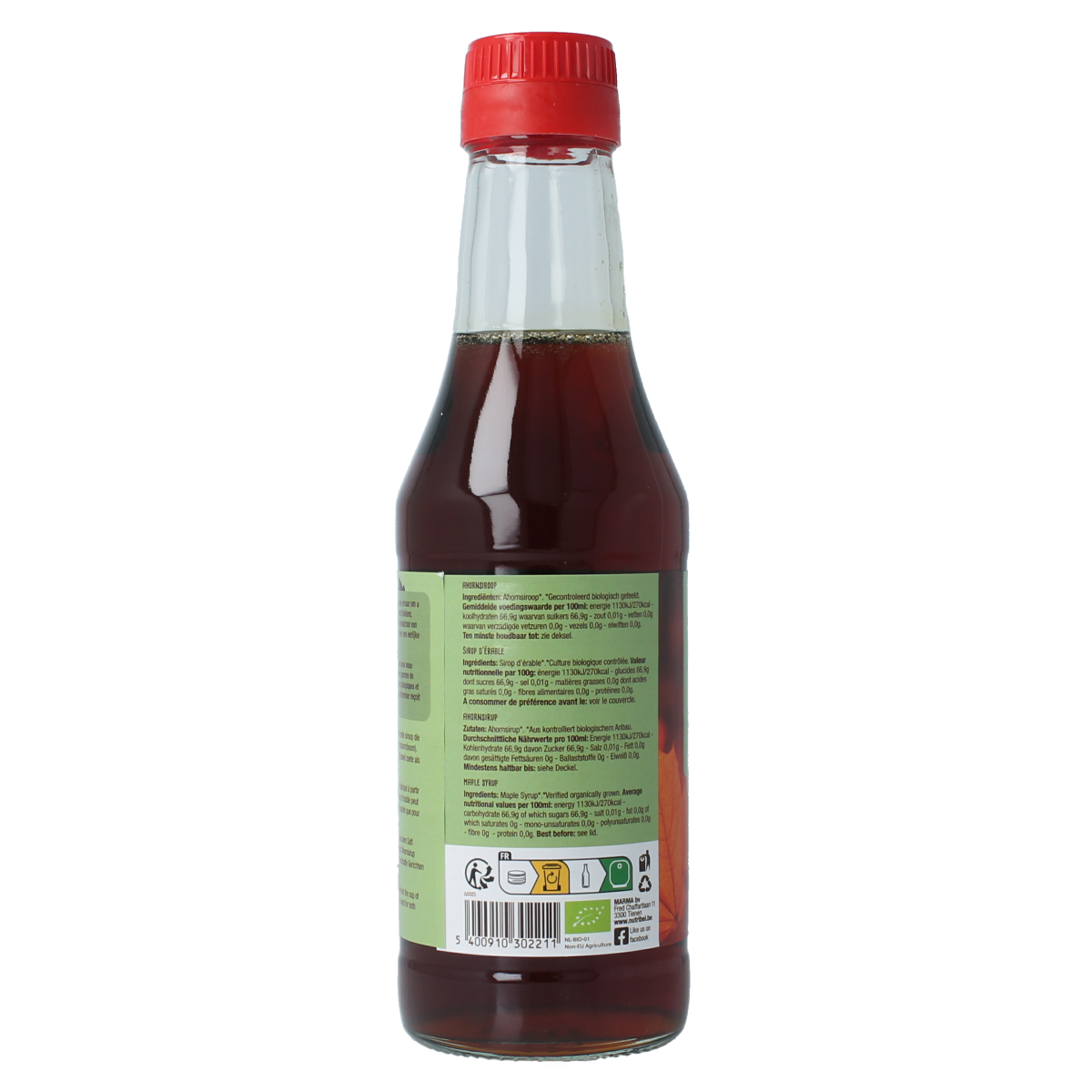 Nutribel Ahornsiroop graad C  bio 240.00 Milliliter