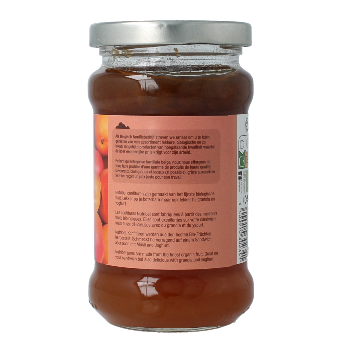 Nutribel Abrikozen confituur bio 340.00 Gram