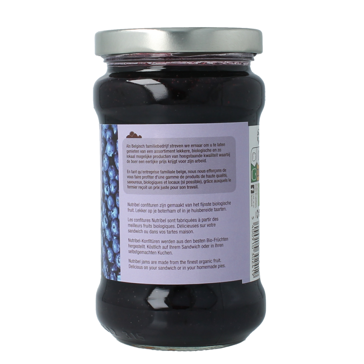 Nutribel Bosbessen confituur bio 340.00 Gram