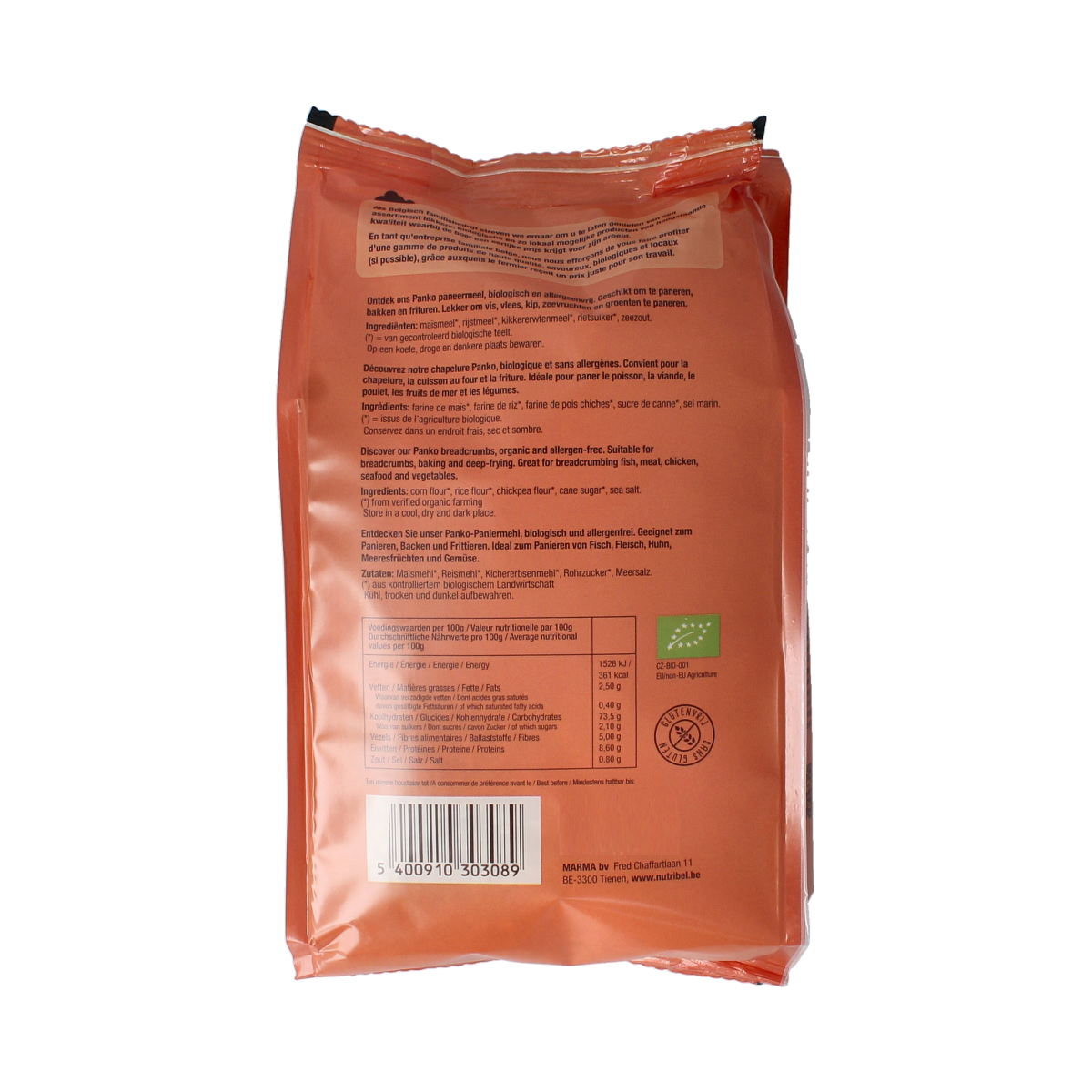 Nutribel Panko paneermeel glutenvrij bio 200.00 Gram