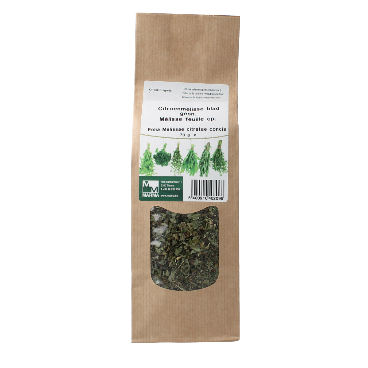 Marma Citroenmelisse blad gesneden 70.00 Gram