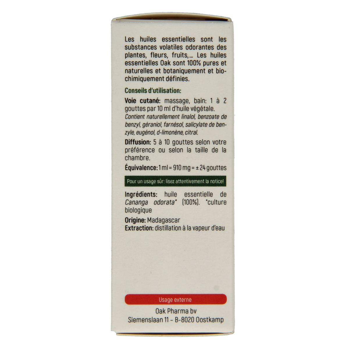 Oak Ylang ylang totum bio 10.00 Milliliter