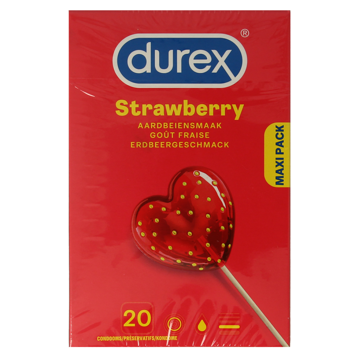 Durex Condooms sexy strawberry 20.00 Stuks