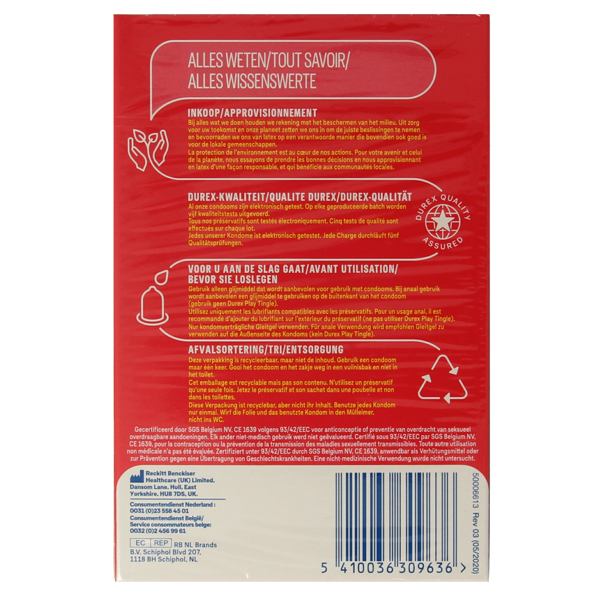 Durex Condooms sexy strawberry 20.00 Stuks