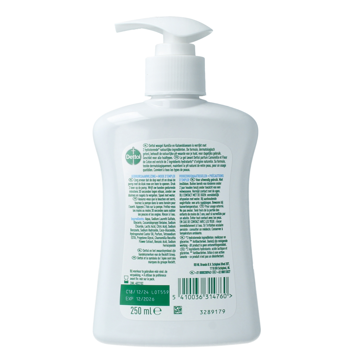 Dettol Handzeep extra care chamomile 250.00 Milliliter