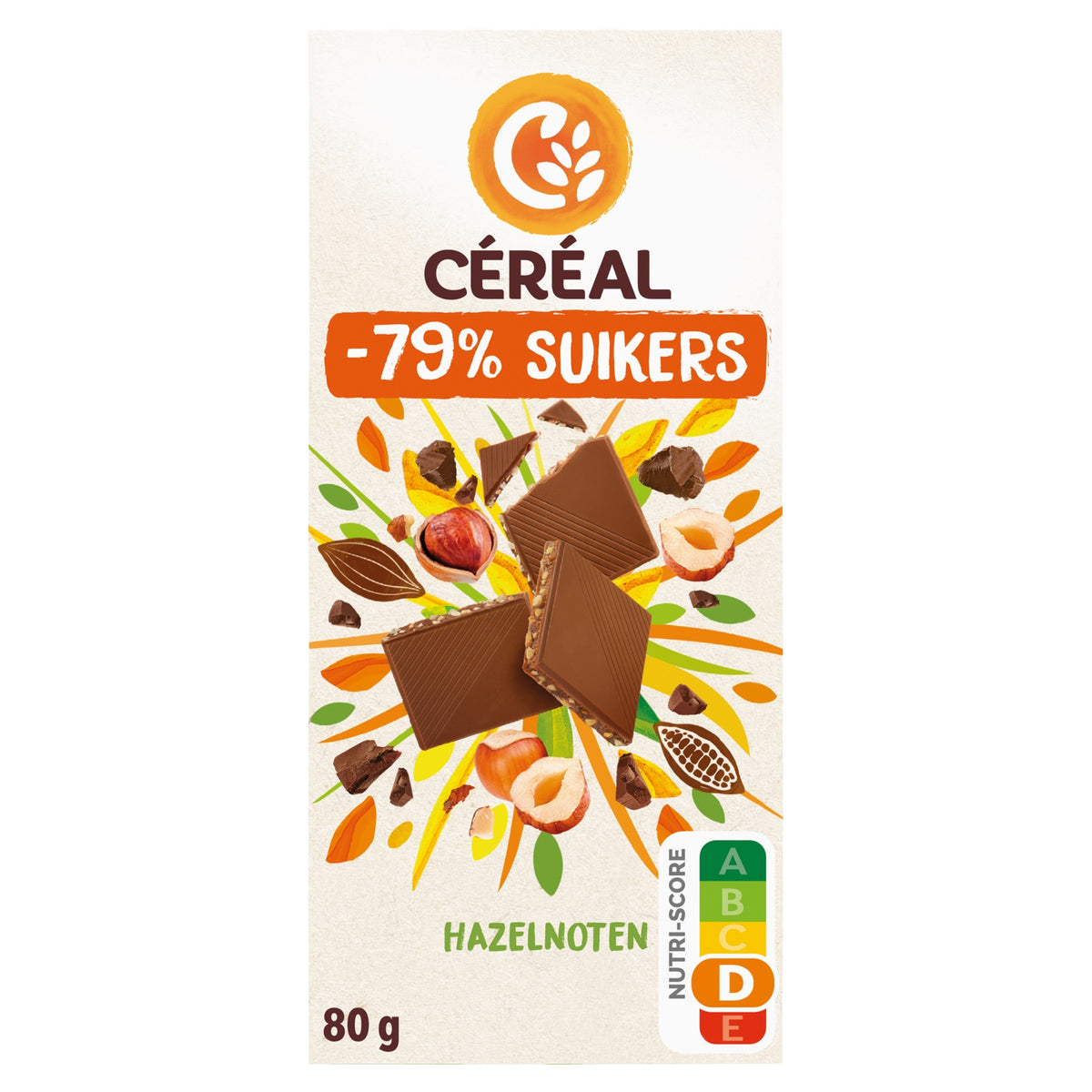 Cereal Tablet hazelnoot maltitol 80.00 Gram