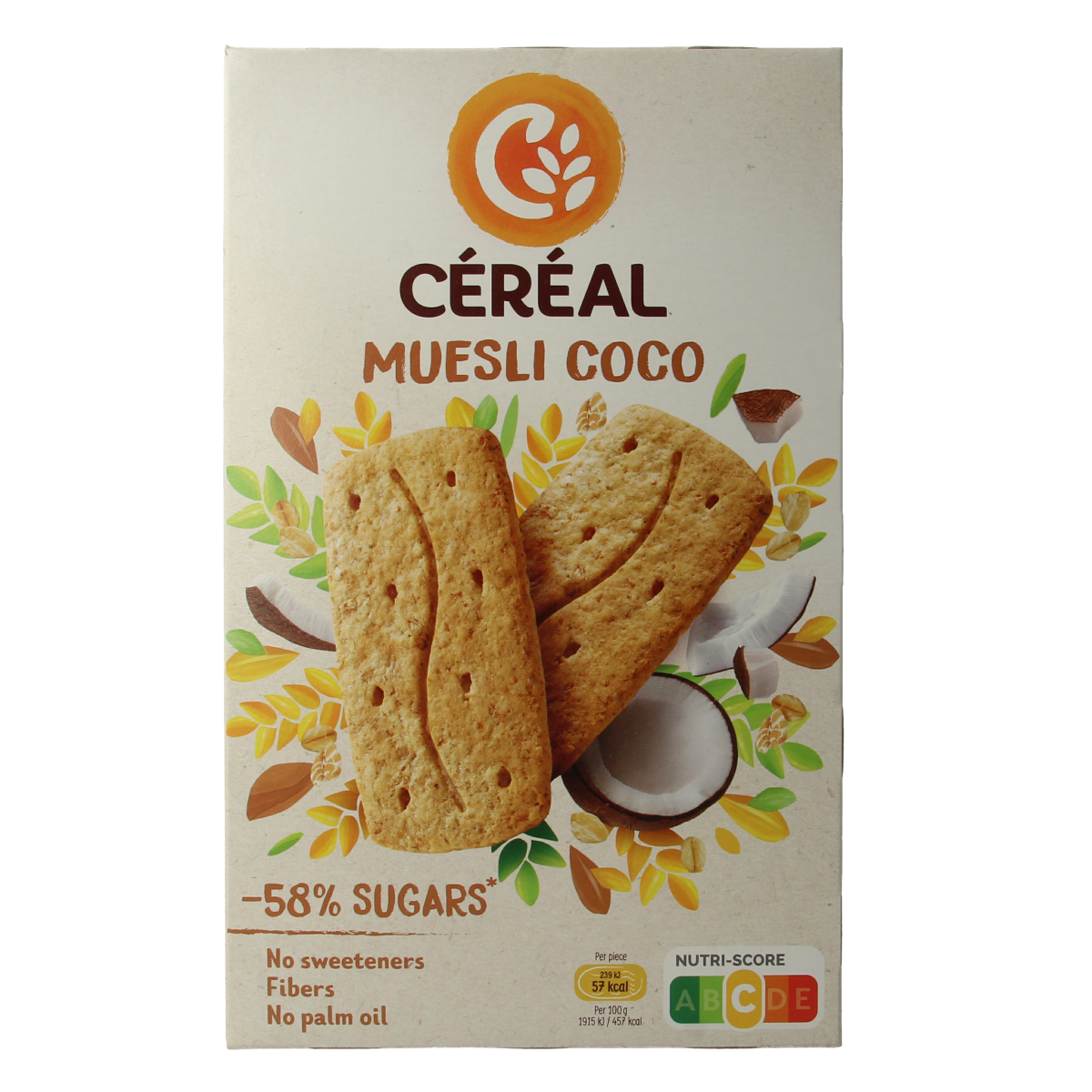 Cereal Koekjes muesli/cocos 200.00 Gram
