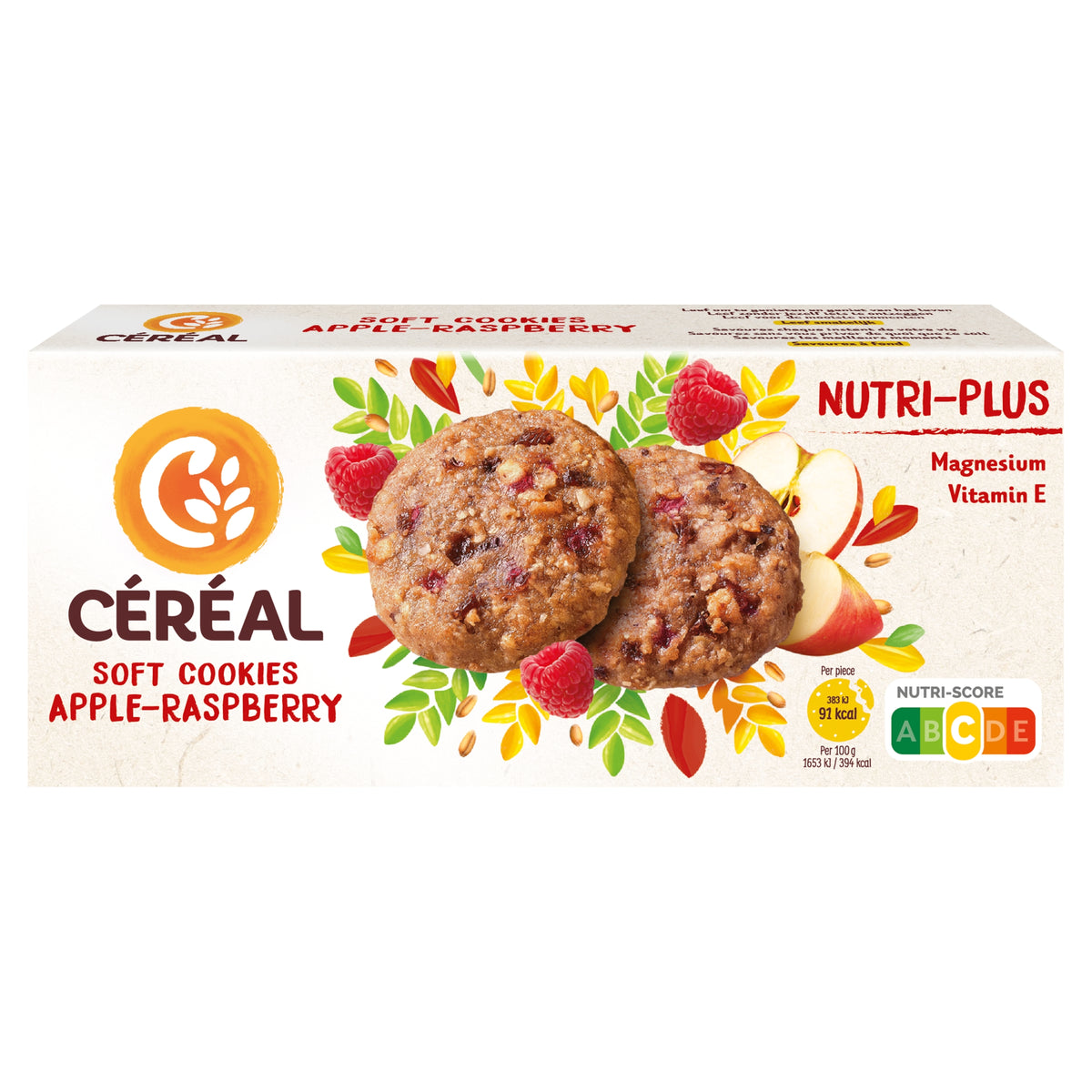 Cereal Zachte koekjes appel-framboos nutri-plus 138.00 Gram