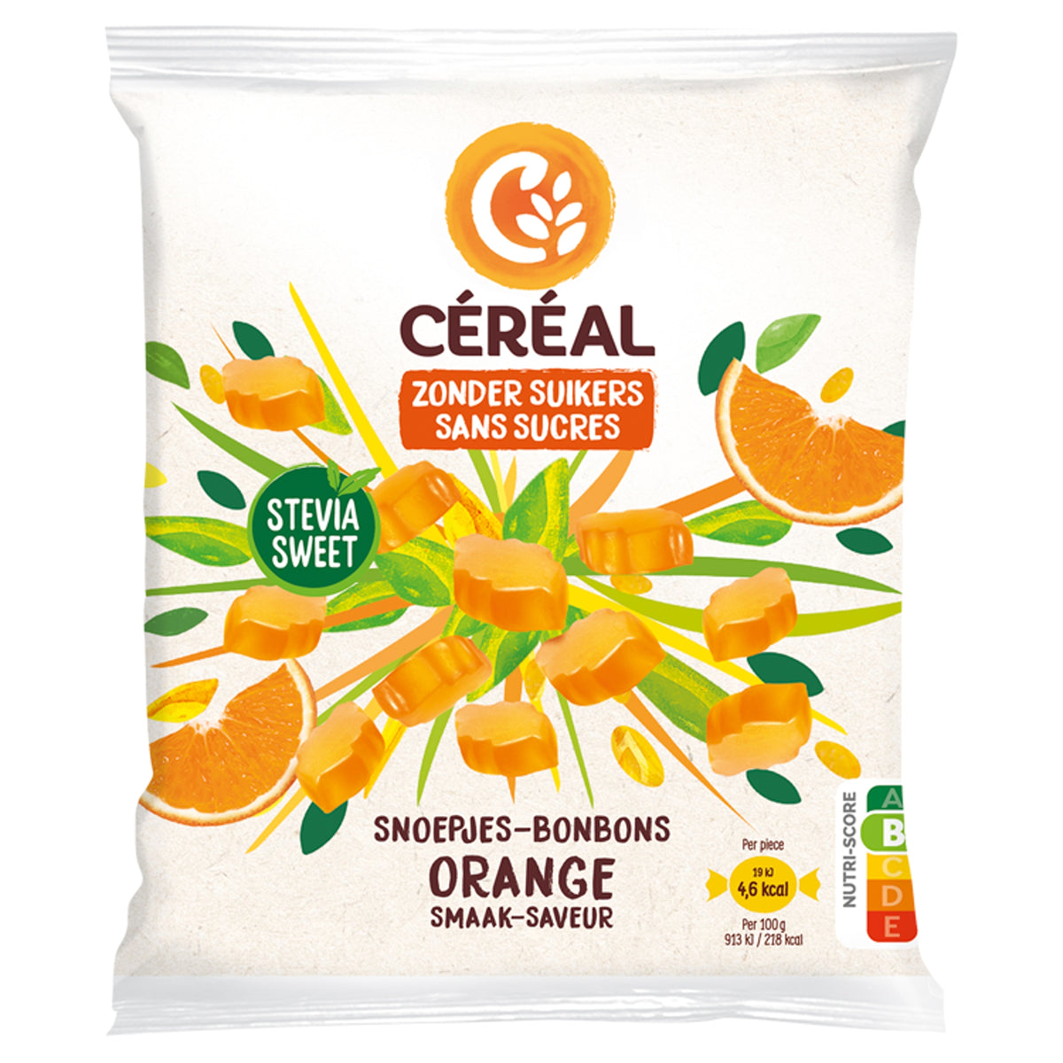 Cereal Snoep orange stevia 120.00 Gram