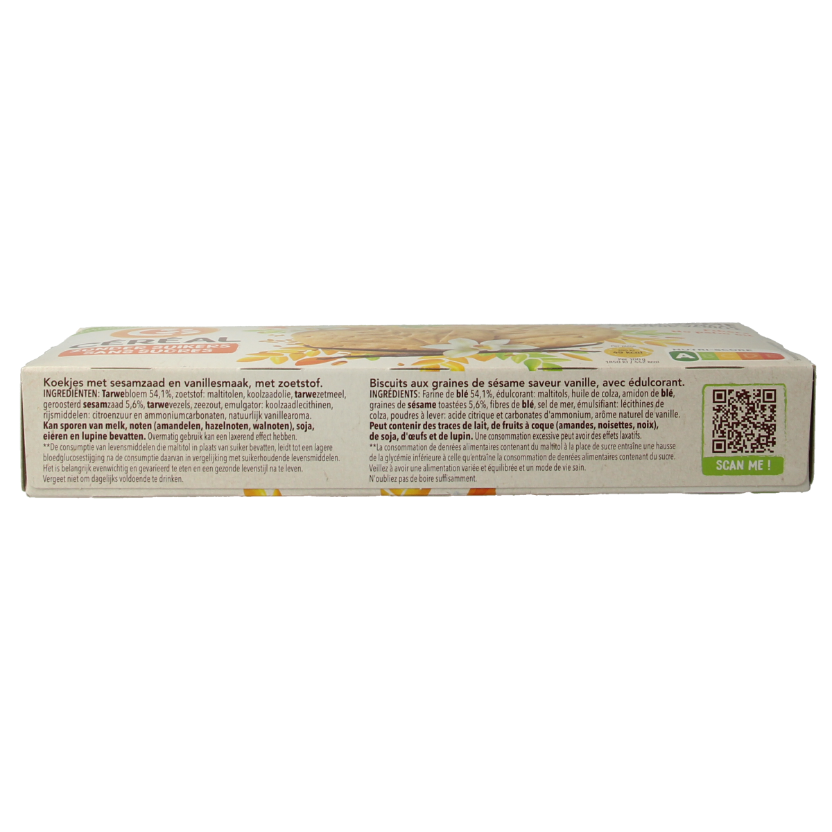 Cereal Sesam vanille koek 132.00 Gram