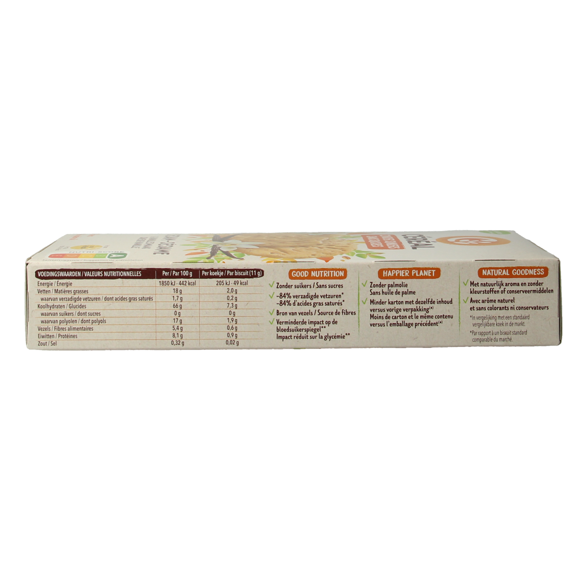 Cereal Sesam vanille koek 132.00 Gram