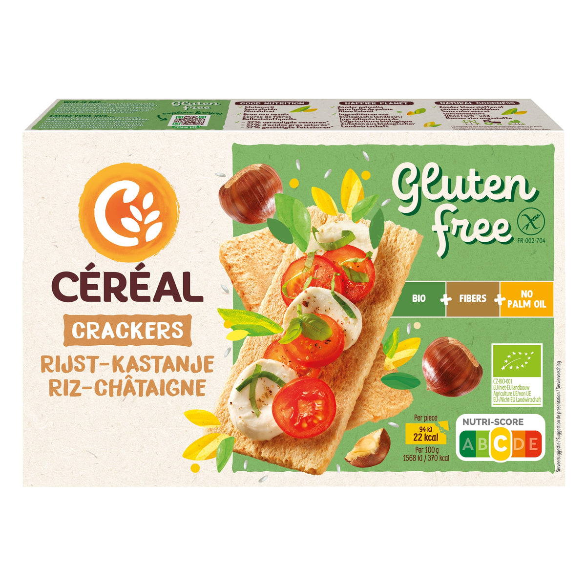 Cereal Cracker rijst kastanje bio 250.00 Gram