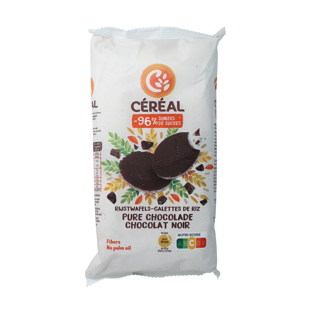 Cereal Rijstwafels pure chocolade 130.00 Gram