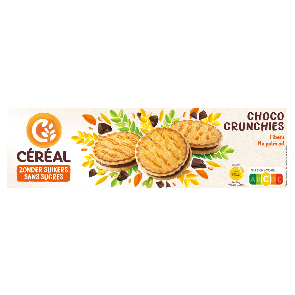 Cereal Choco crunchies zonder suikers 185.00 Gram