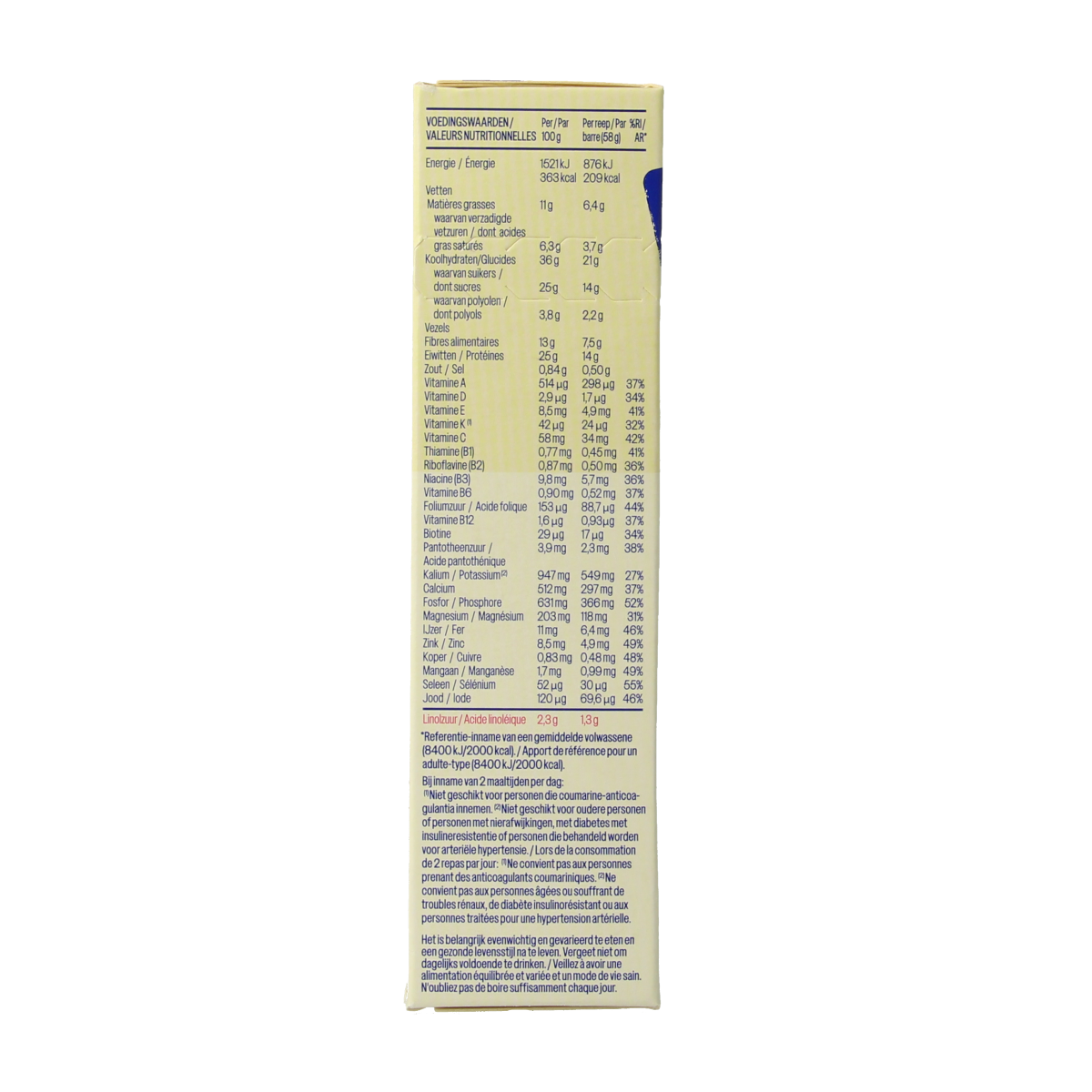 WeCare Meal replacement bars raspberry & almond 116.00 Gram