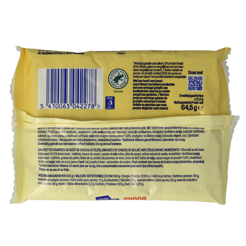 WeCare Lower kcal/sugar bar choco break 645 Gram