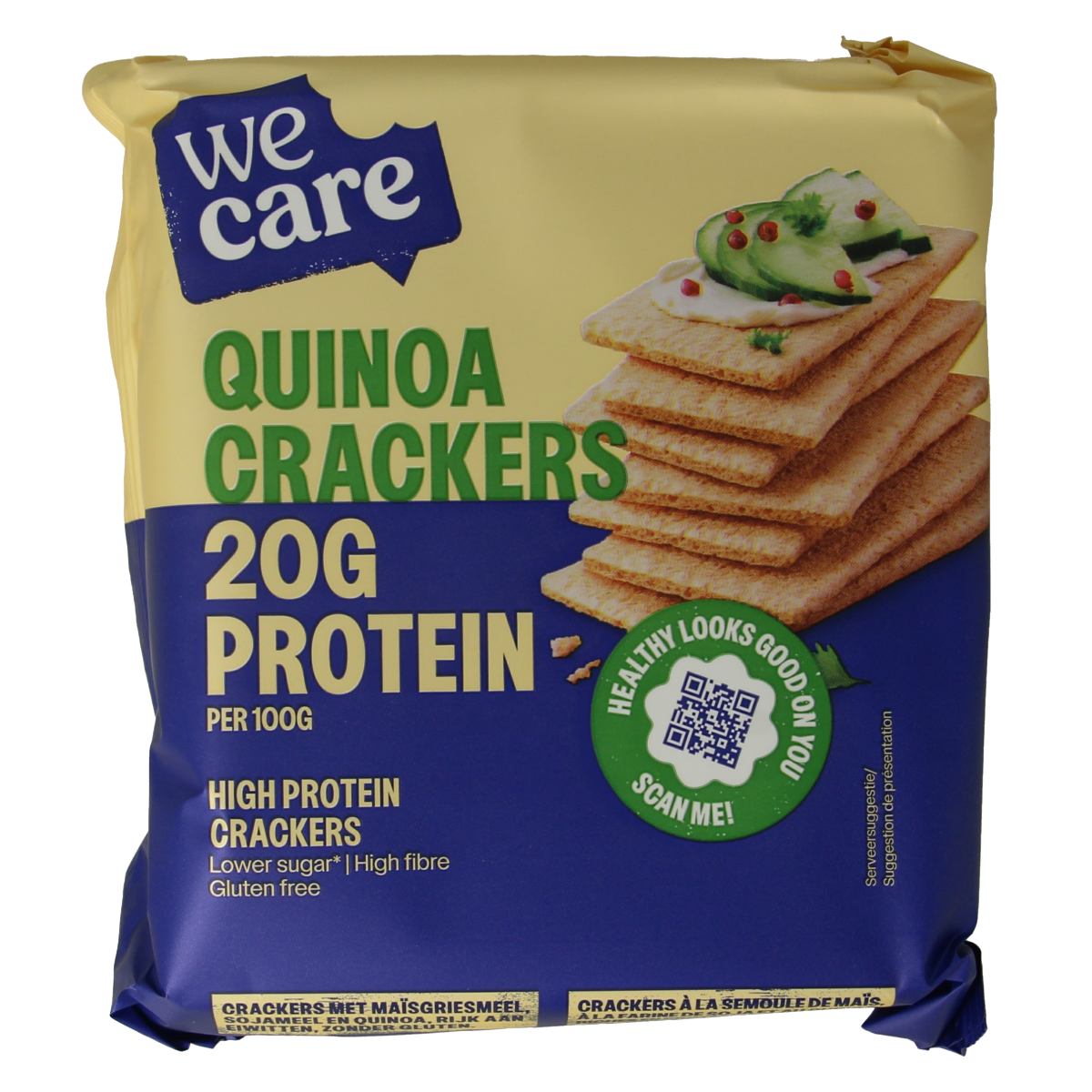 WeCare High protein quinoa crackers 100.00 Gram