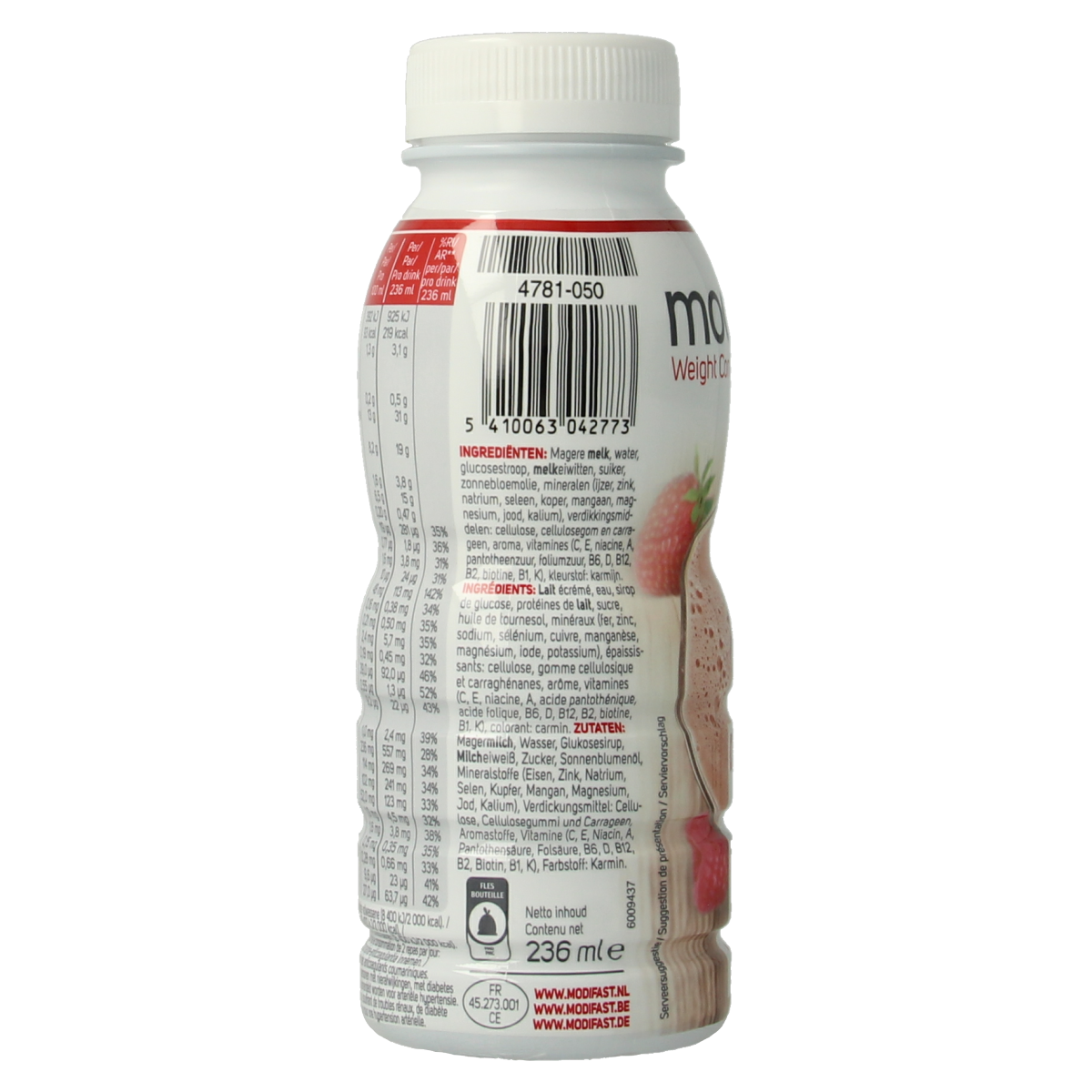 Modifast Intensive drink red fruit 236.00 Milliliter