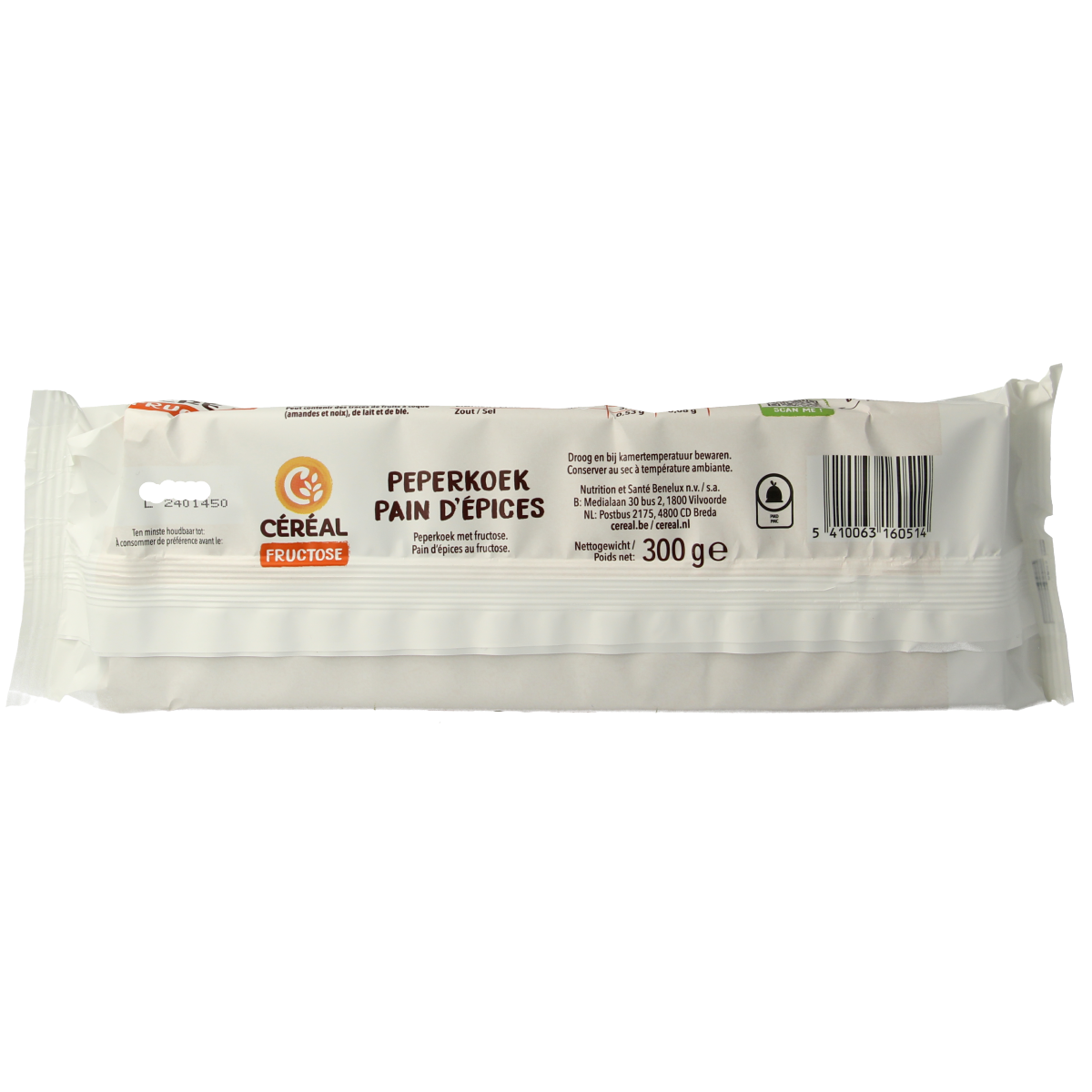 Cereal Peperkoek fructose 300.00 Gram
