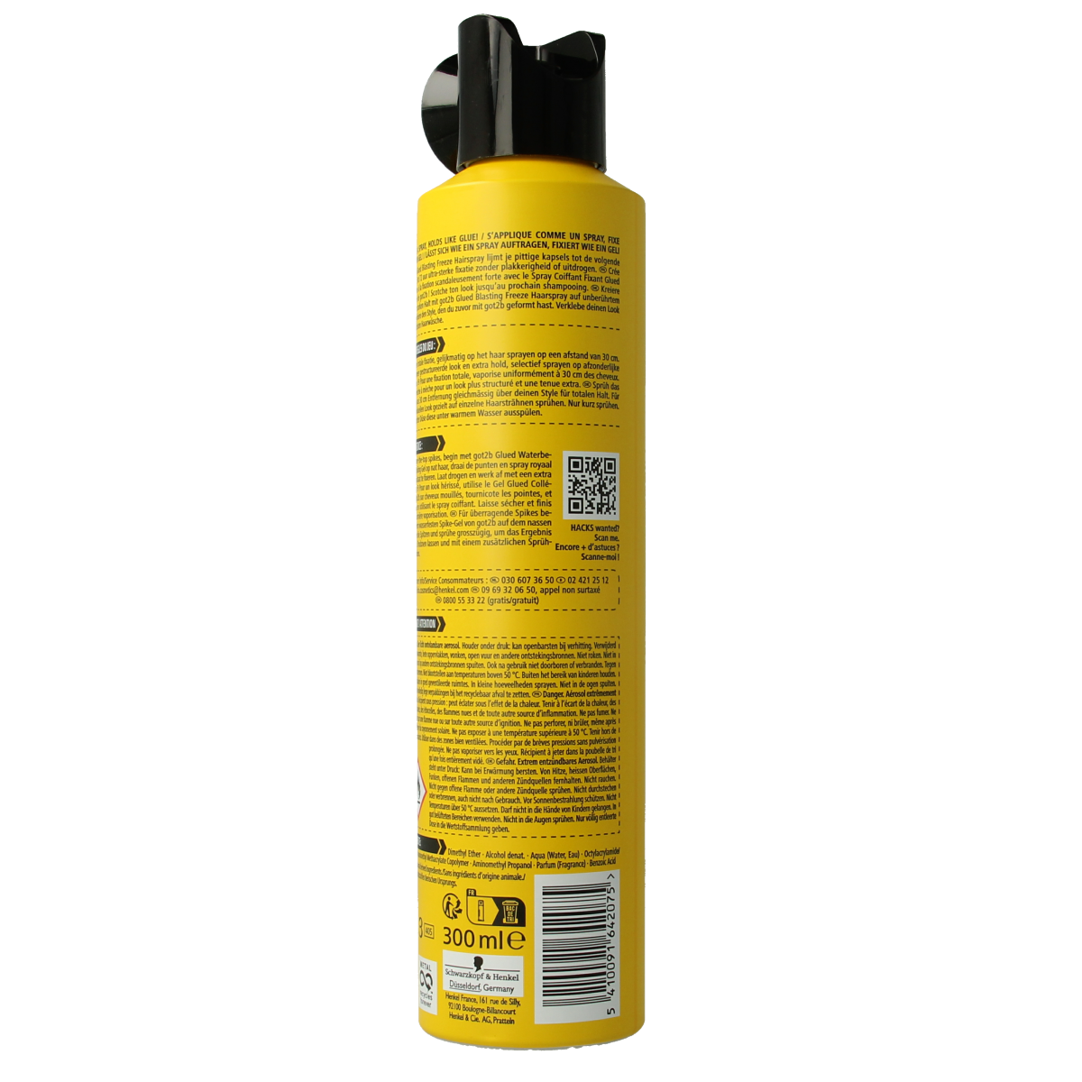 Got2b Glued blasting freeze hairspray 300.00 Milliliter