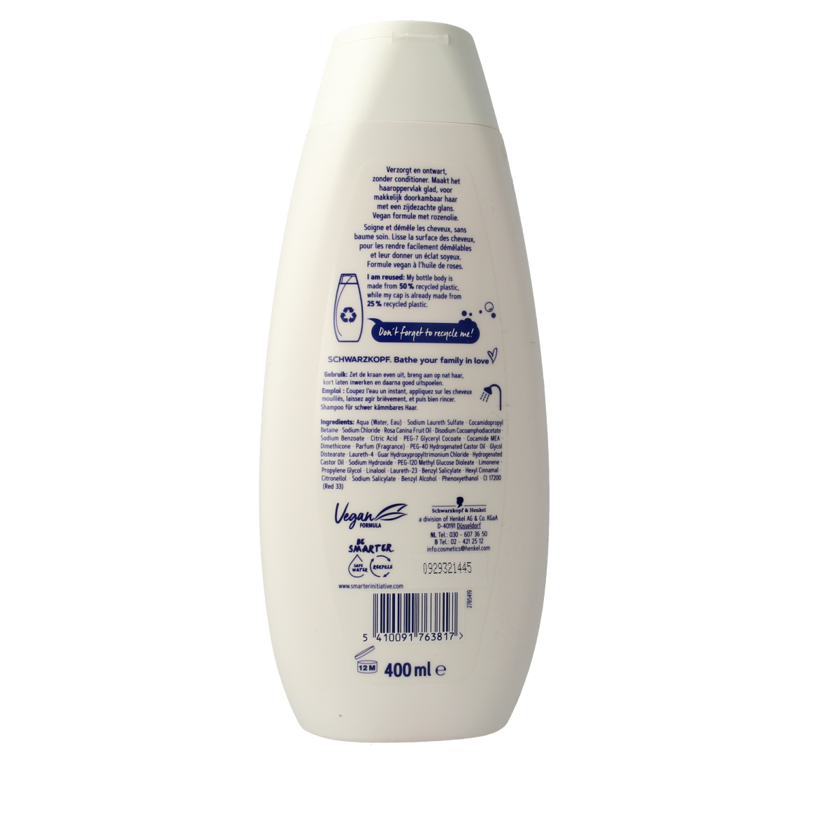 Schwarzkopf Shampoo zijde doorkammer  400.00 Milliliter