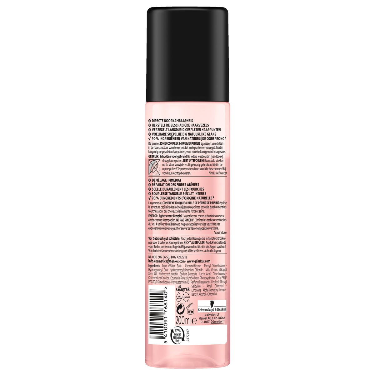 Gliss Kur Anti-klit spray split end miracle 200.00 Milliliter