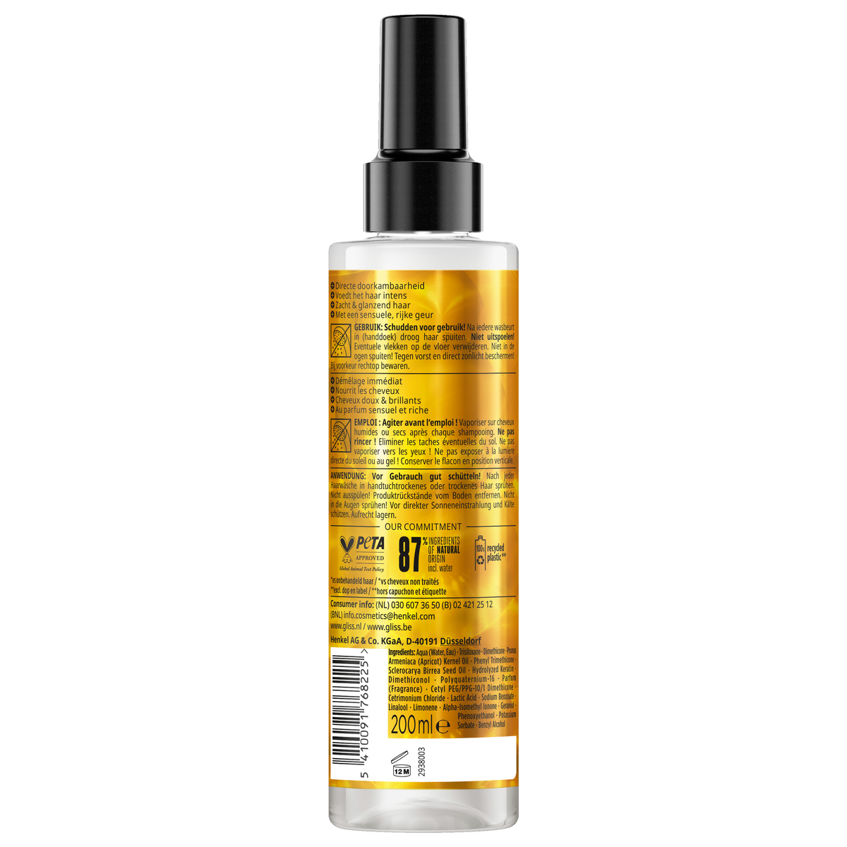 Gliss Kur Anti-klit spray oil nutritive 200.00 Milliliter