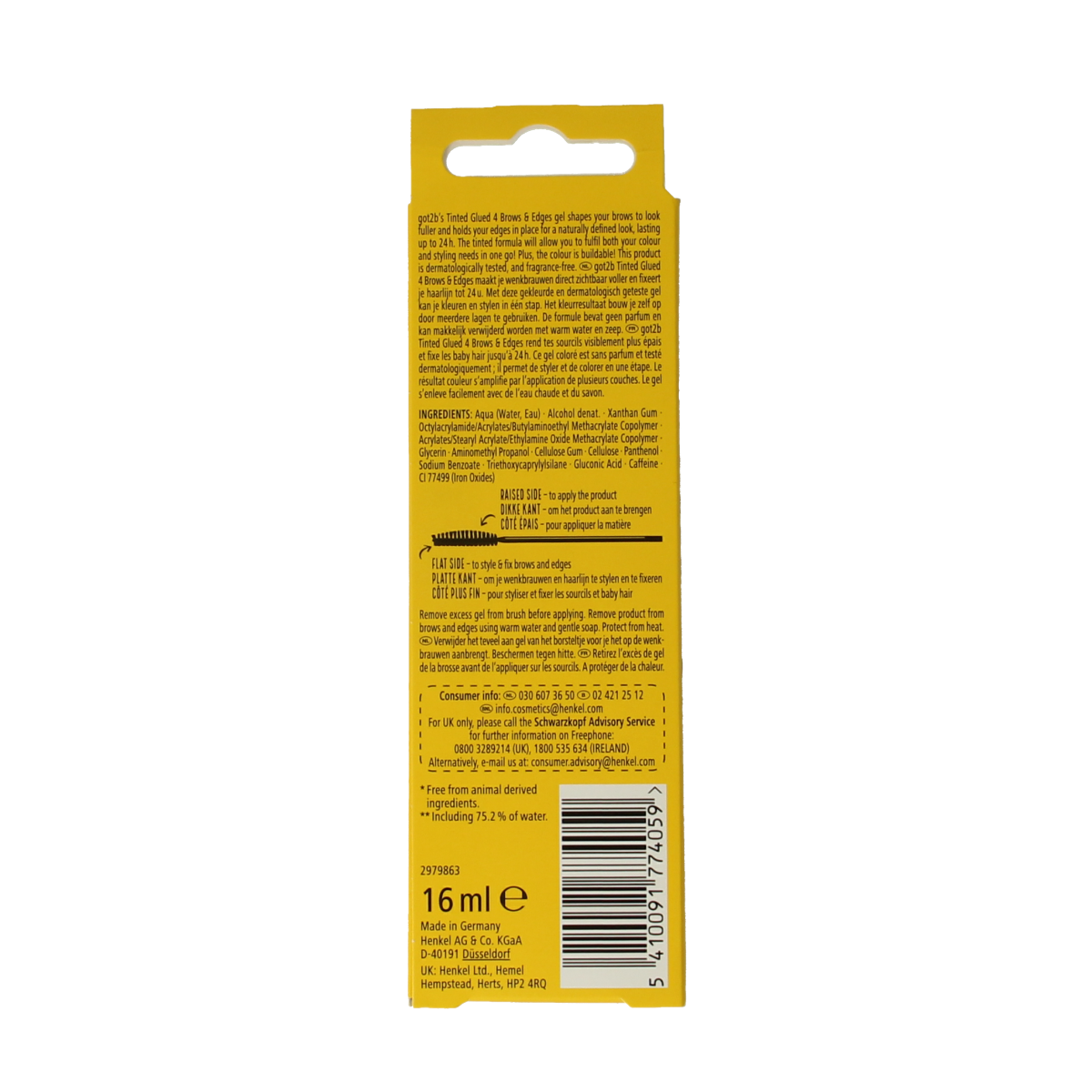 Got2b Glued 4 brows black 16.00 Milliliter
