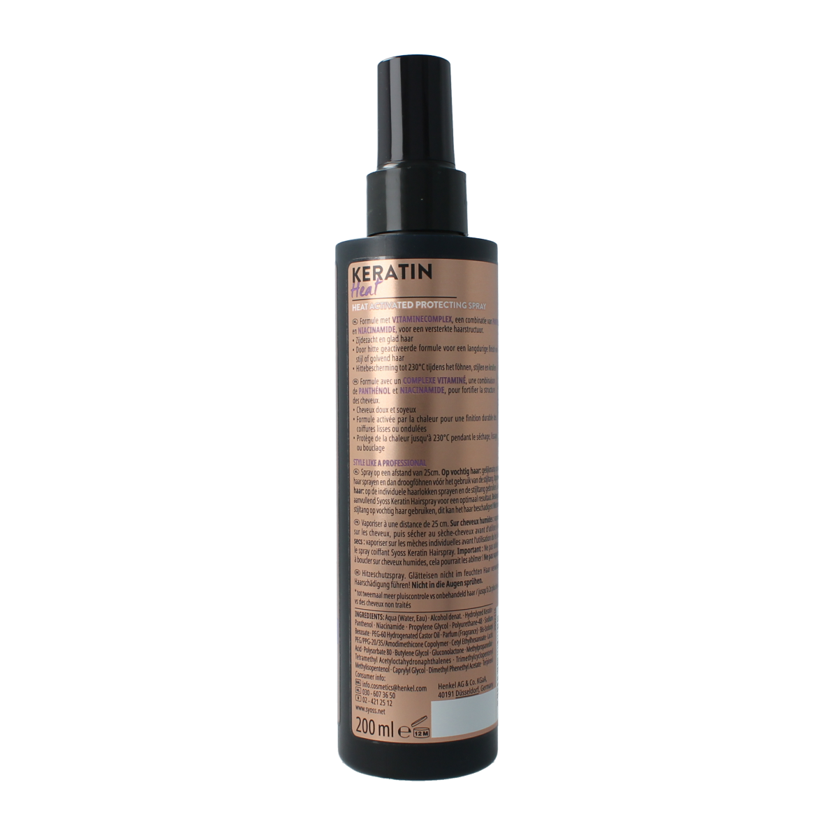 Syoss Keratine heatprotection spray 200.00 Milliliter