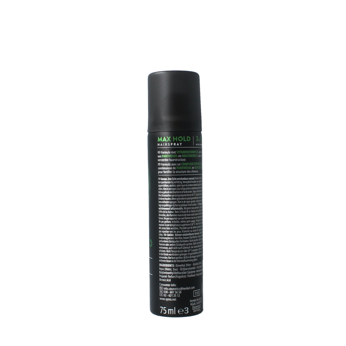 Syoss Hairspray max hold 75.00 Milliliter