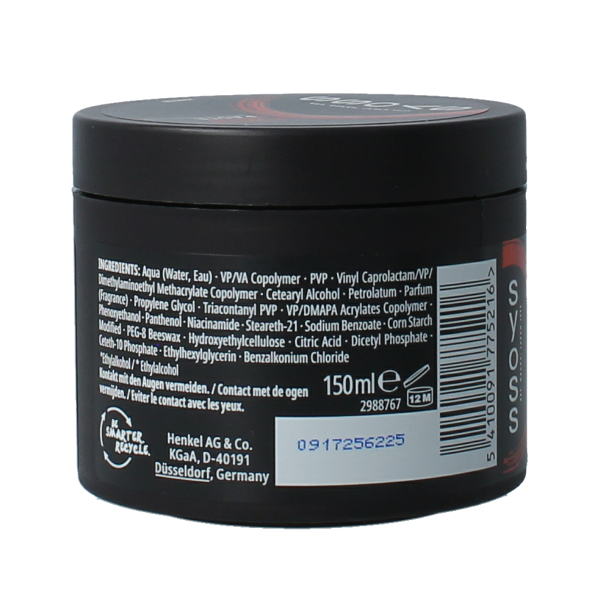Syoss Men power hold styling paste extra sterk 150.00 Milliliter