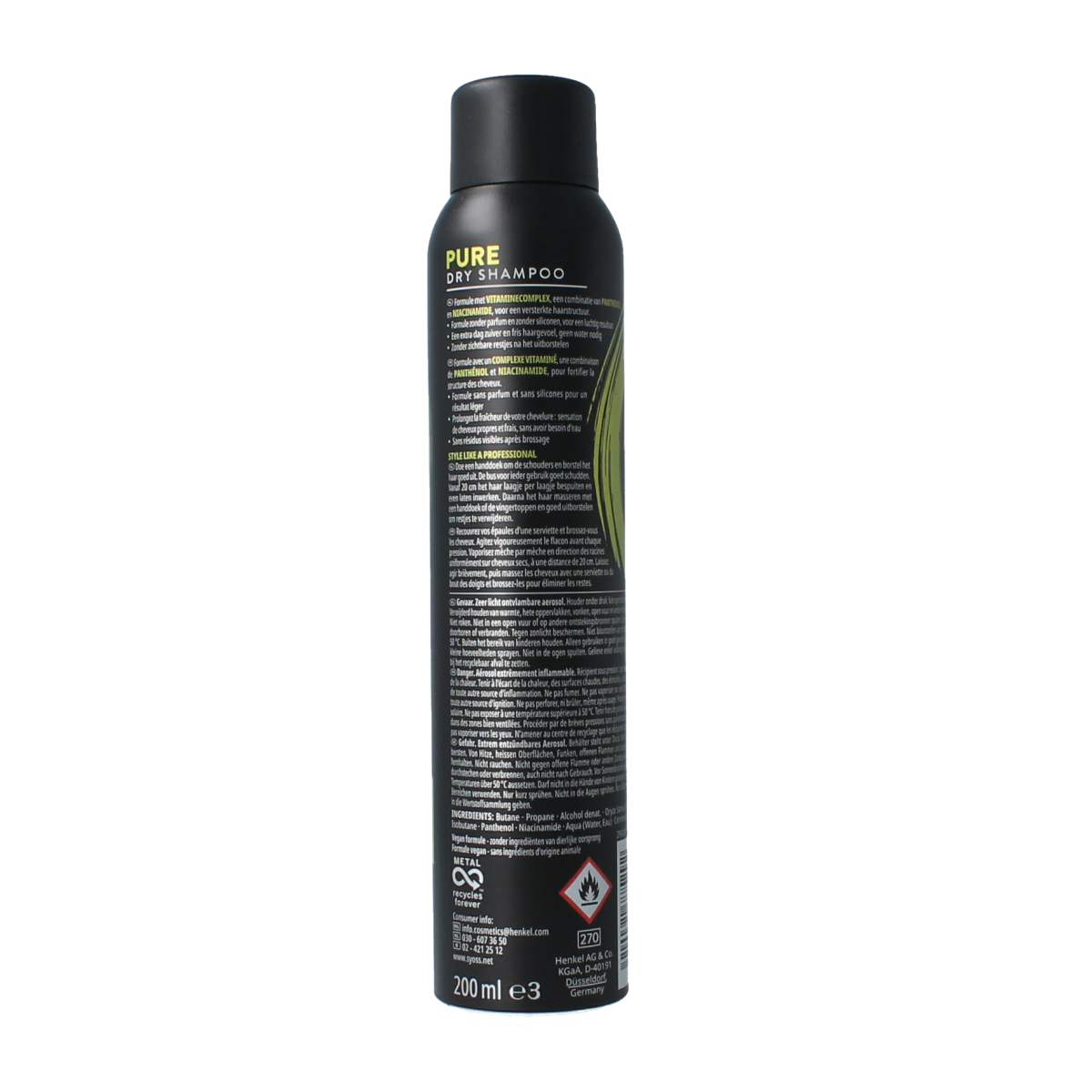 Syoss Droogshampoo pure fresh 200.00 Milliliter