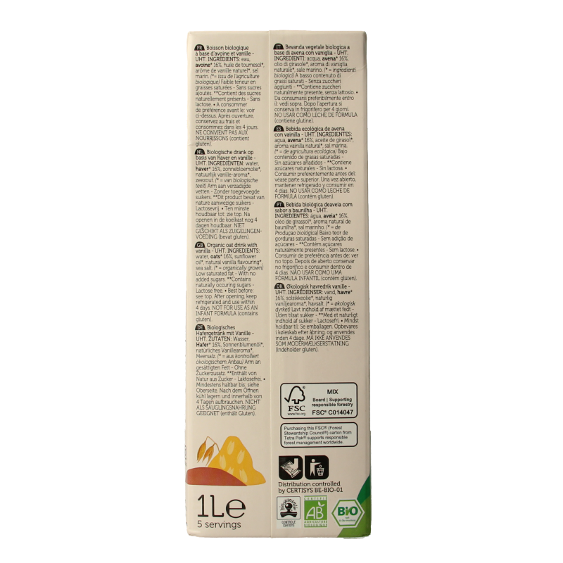 Lima Oat drink vanilla bio 1 Liter