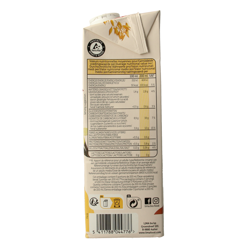 Lima Oat drink vanilla bio 1 Liter