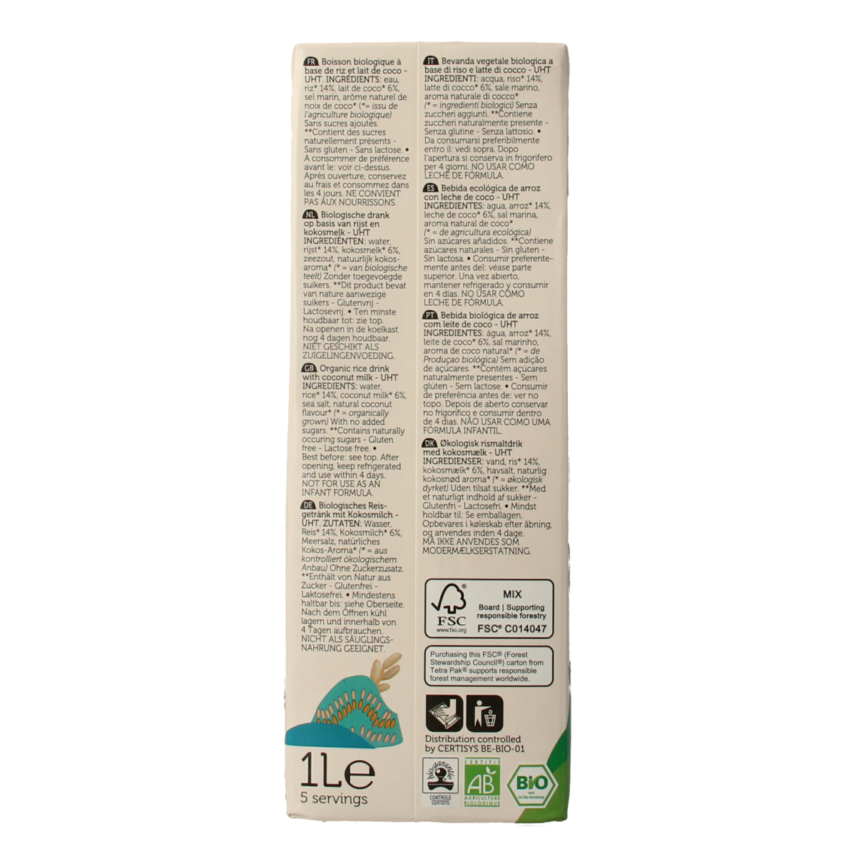 Lima Rice drink coco bio 1.00 Liter