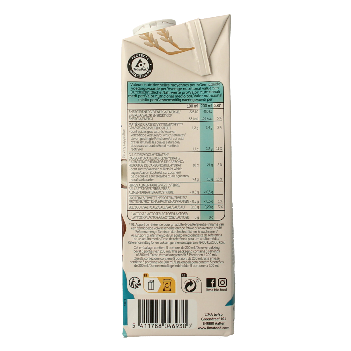 Lima Rice drink coco bio 1.00 Liter