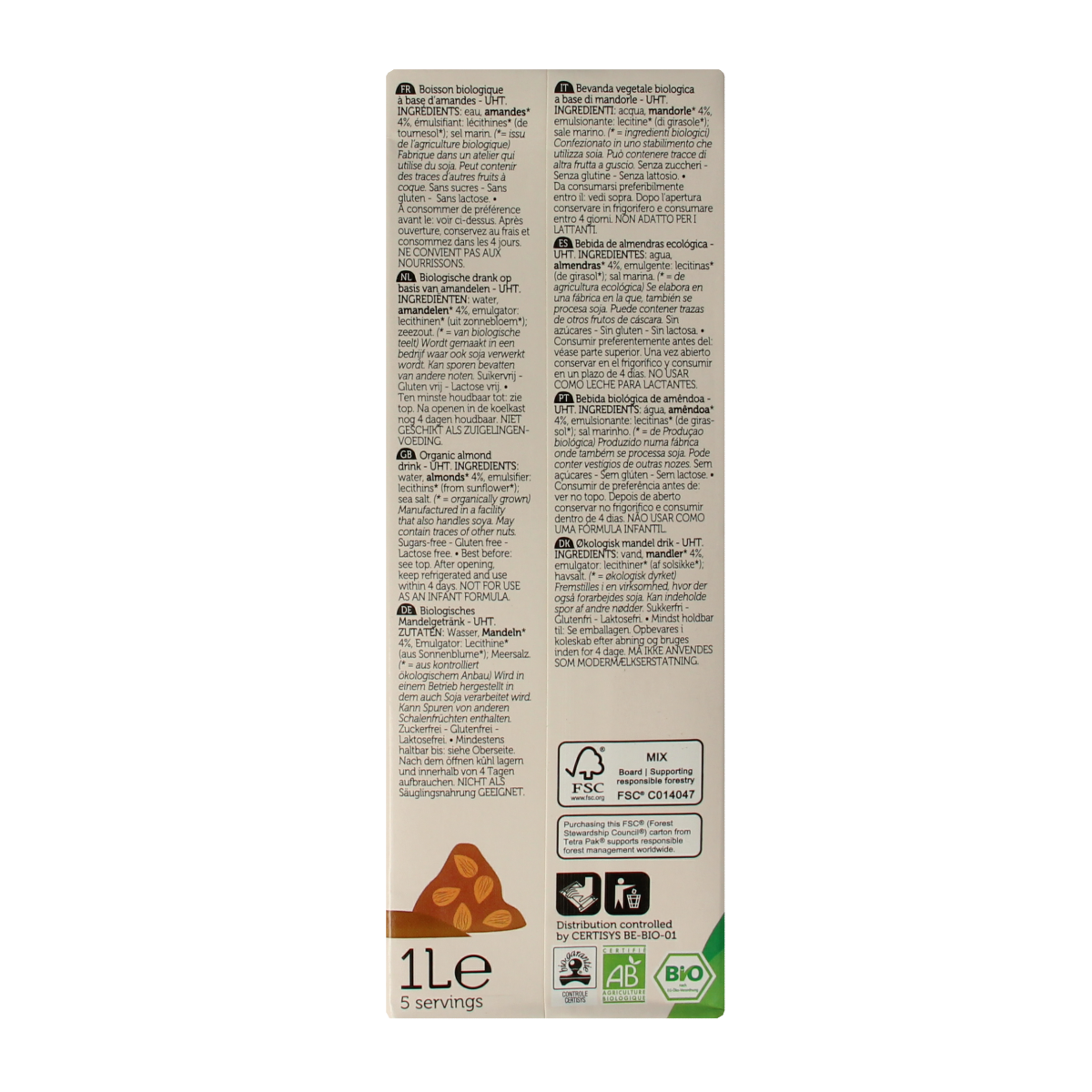 Lima Amandel drink suikervrij bio 1.00 Liter