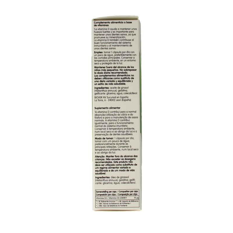 Biover Vitamine D3 30 Capsules