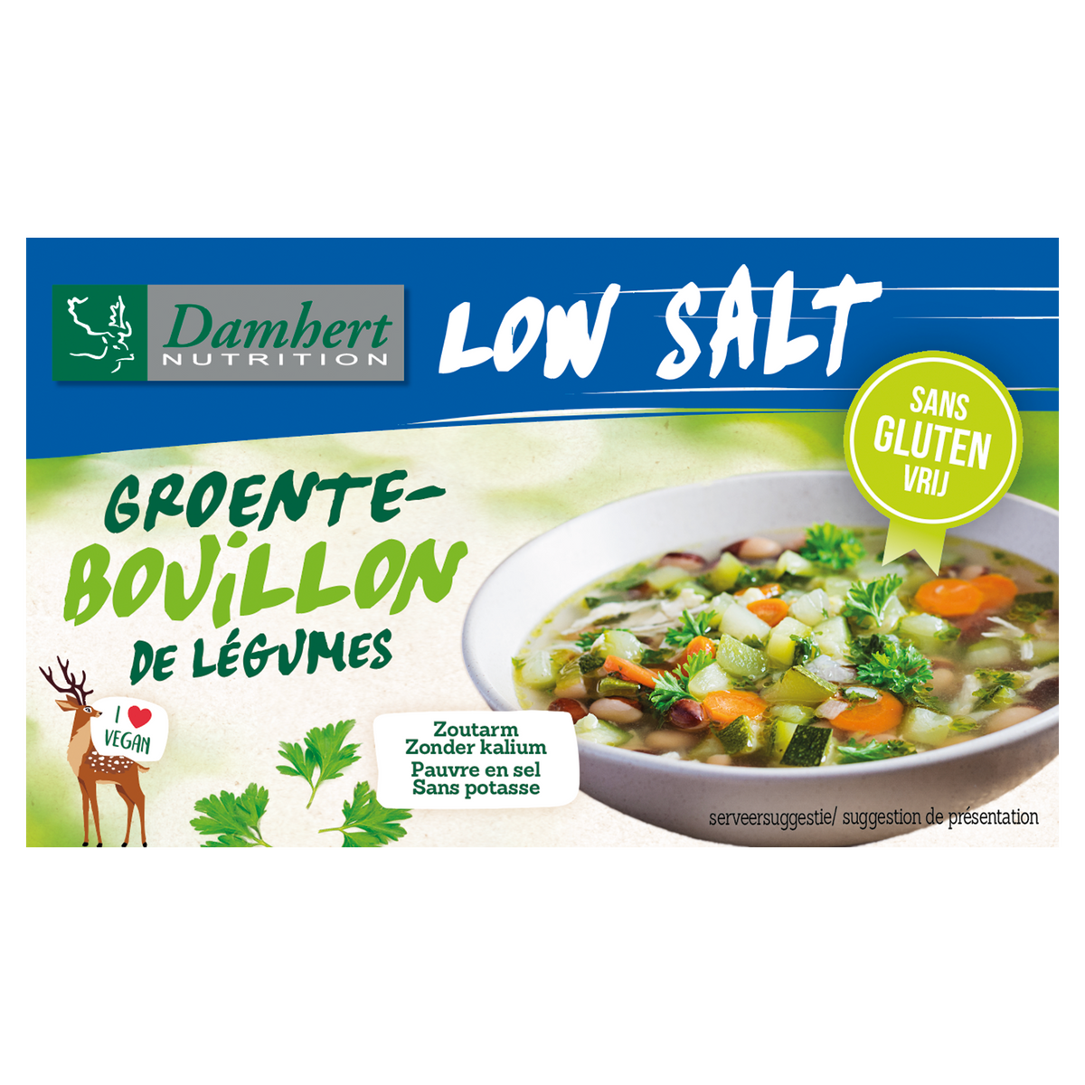 Damhert Groentebouillon tablet zoutarm 64.00 Gram