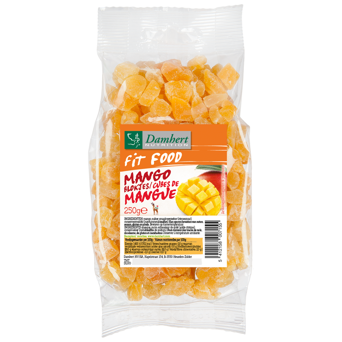 Damhert Fit food mango 250.00 Gram